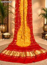 KcPc Designer Semi Gaji Silk Bandhani Style Dupatta