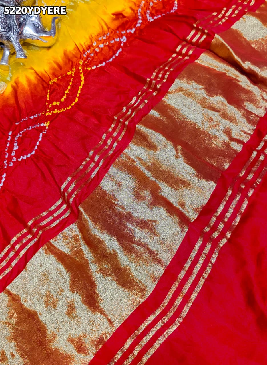 KcPc Designer Semi Gaji Silk Bandhani Style Dupatta