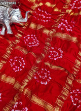 KcPc Semi Gaji Silk Bandhani Dupatta for Traditional Wear