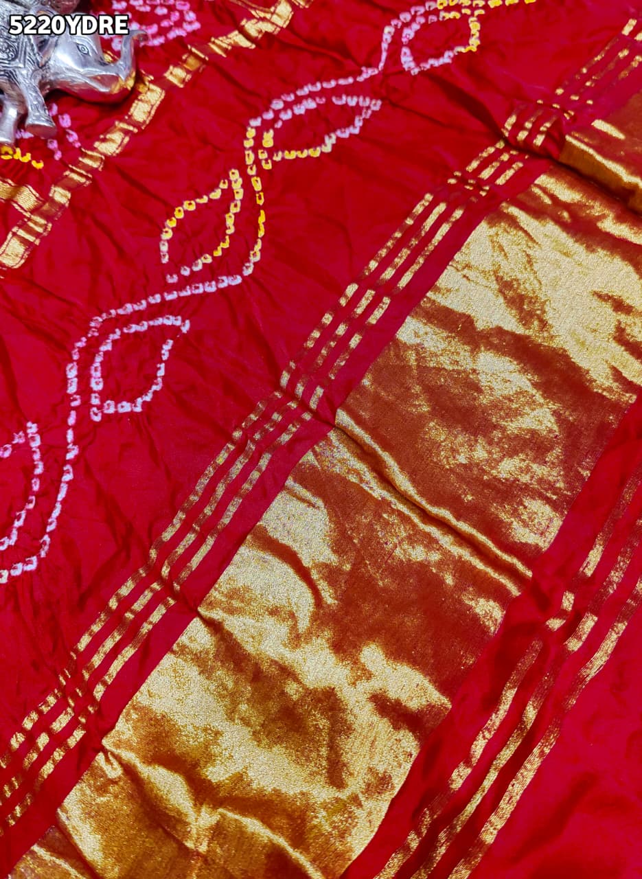 KcPc Semi Gaji Silk Bandhani Dupatta for Traditional Wear