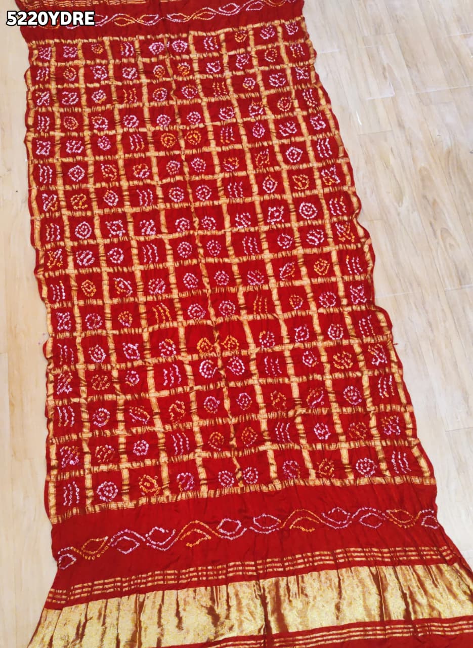 KcPc Semi Gaji Silk Bandhani Dupatta for Traditional Wear