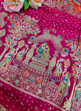 KcPc Traditional Kalamkari Artistry on Luxurious Georgette Saree