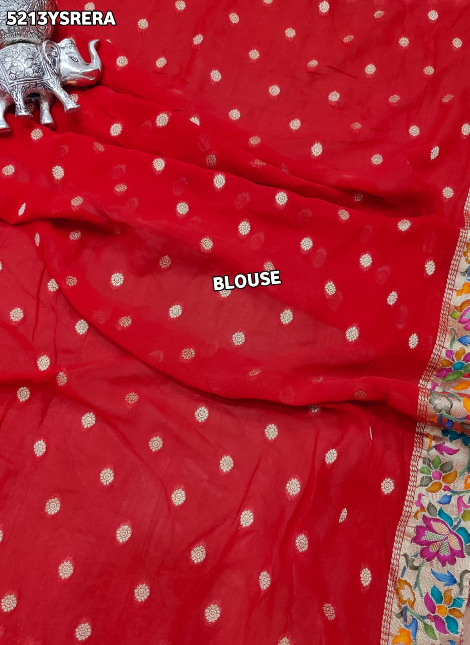 KcPc Traditional Kalamkari Artistry on Luxurious Georgette Saree
