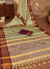KcPc Banarasi Silk Kanjivaram Style Saree with Zari Border