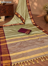 KcPc Banarasi Silk Kanjivaram Style Saree with Zari Border