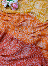 KcPc Georgette Bandhani Saree with Zari Border for Festive Wear