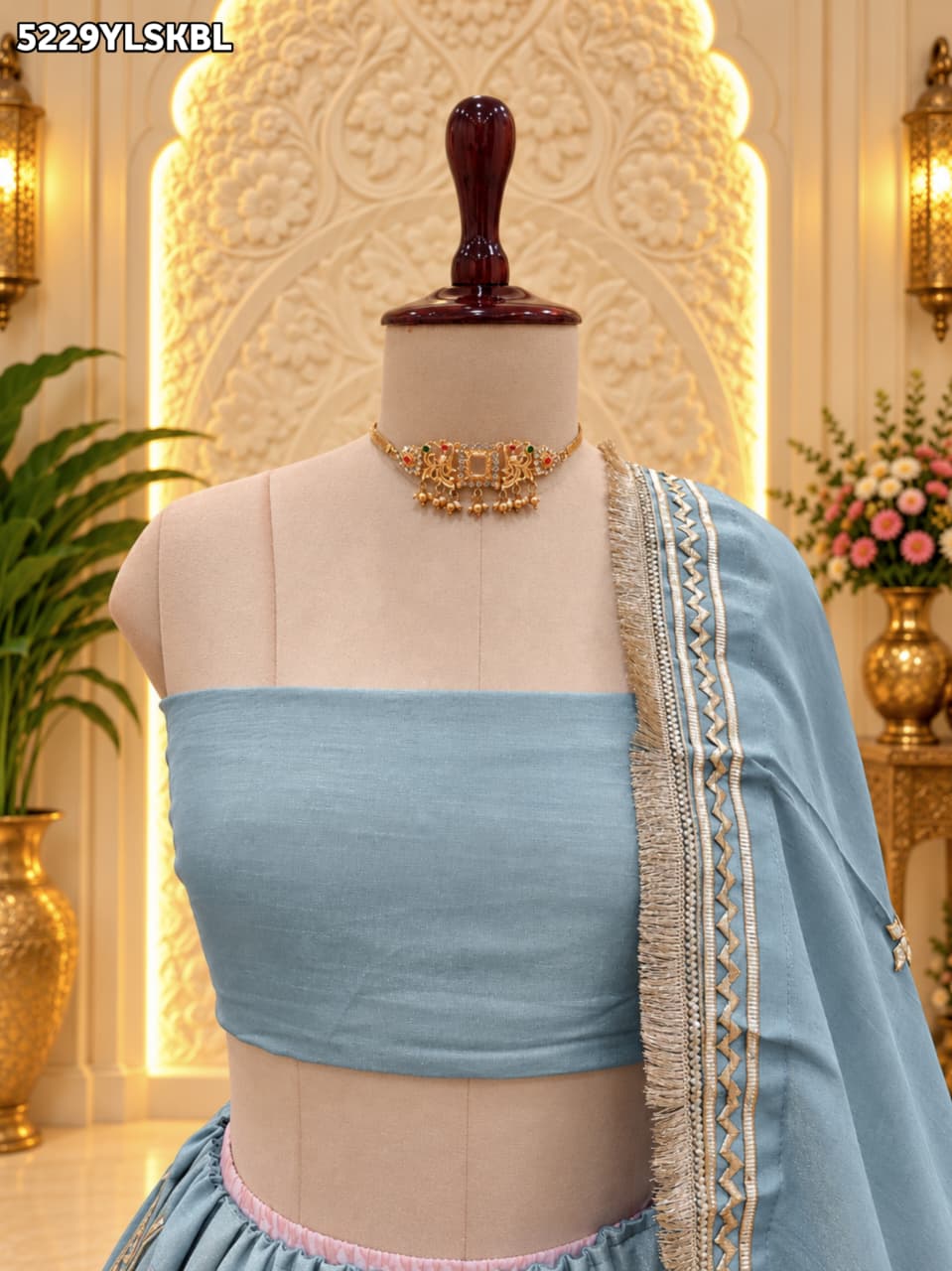 KcPc Traditional Tissue Silk Lehenga with Designer Gotapatti WorkRRF