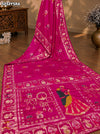 KcPc Dola Silk Karwa Chauth Style Saree with Traditional Zari Weaving and Ghunghru RPL