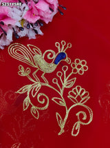 KcPc Georgette Traditional Saree with Designer Aari Work for Festive WearMHS