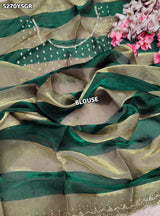 KcPc Tissue Silk Designer Style Saree with Diamond Work for Office Wear