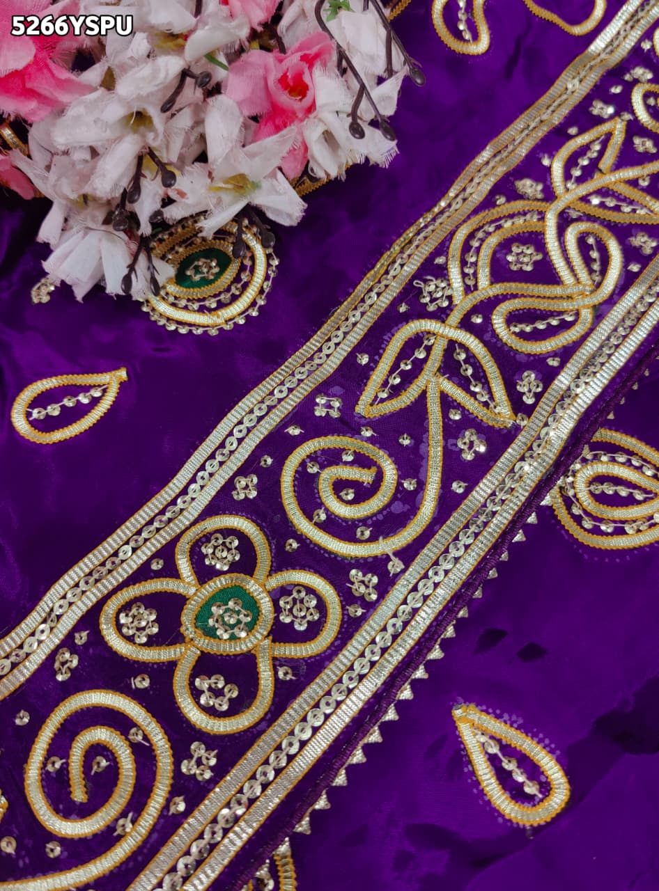 KcPc HO Silk Festive Saree with Traditional Gota Patti Work and BlouserRKSH