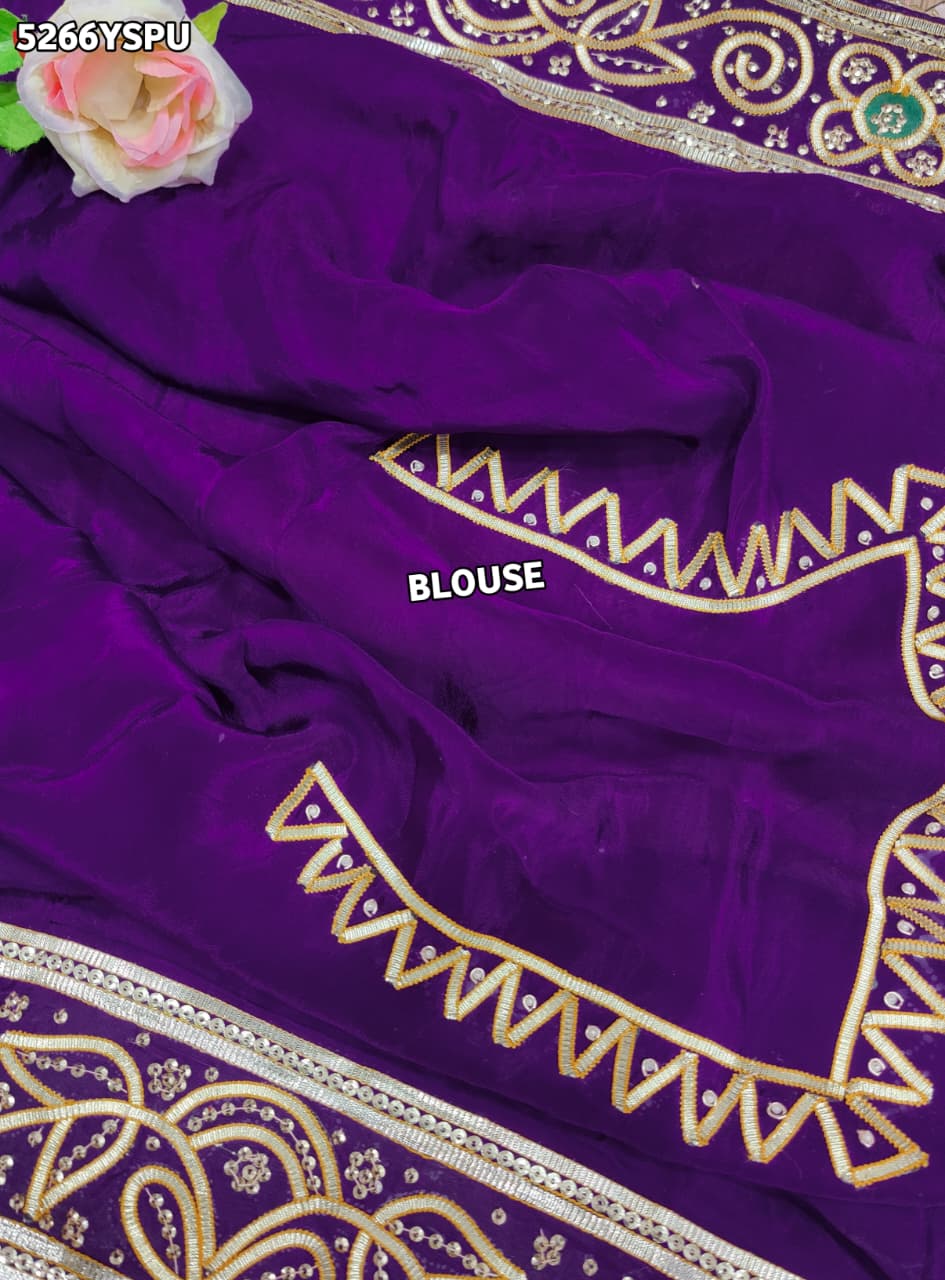 KcPc HO Silk Festive Saree with Traditional Gota Patti Work and BlouserRKSH