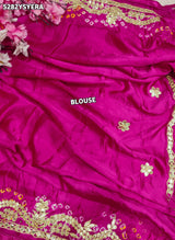 KcPc Semi Gaji Silk Traditional Bandhani Saree with Elegant Gotapatti WorkRG