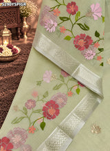 KcPc Kota Doria Banarasi Style Saree with Traditional Kashida Work for Festive Wear SWA