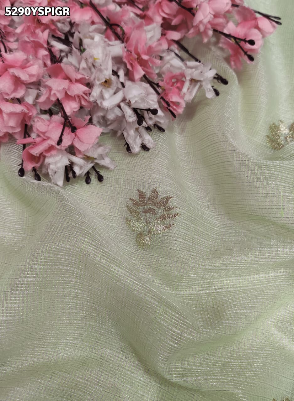 KcPc Kota Doria Banarasi Style Saree with Traditional Kashida Work for Festive Wear SWA