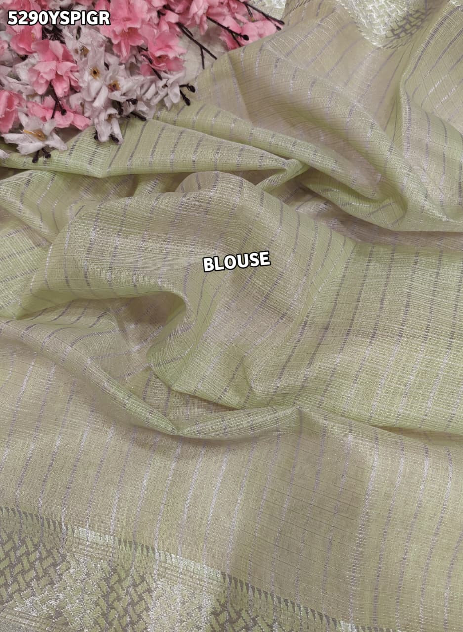 KcPc Kota Doria Banarasi Style Saree with Traditional Kashida Work for Festive Wear SWA