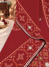 KcPc Georgette Patola Style Saree with Traditional Gotapatti Work for Festive WearPDM