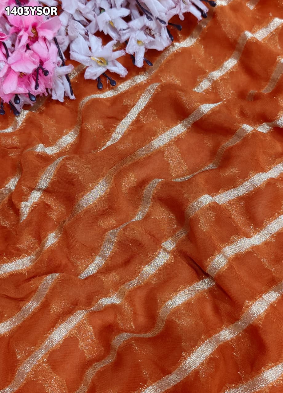 KcPc Traditional Khaddi Georgette Leheriya Saree with Classic Ethnic StyleVSH
