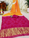 KcPc New Latest Gaji Silk Traditional Bandhani Style Saree RAB