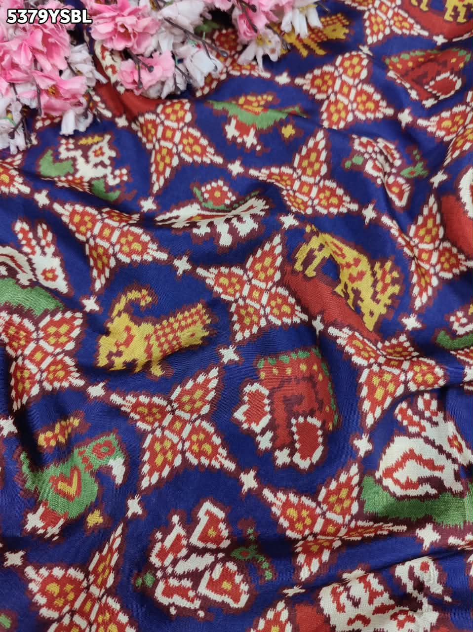 KcPc Banarasi Silk Patola Design Saree with Traditional Zari Weaving