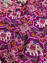 KcPc Latest Banarasi Silk Patola Design with Traditional Kalamkari Zari Weaving Saree