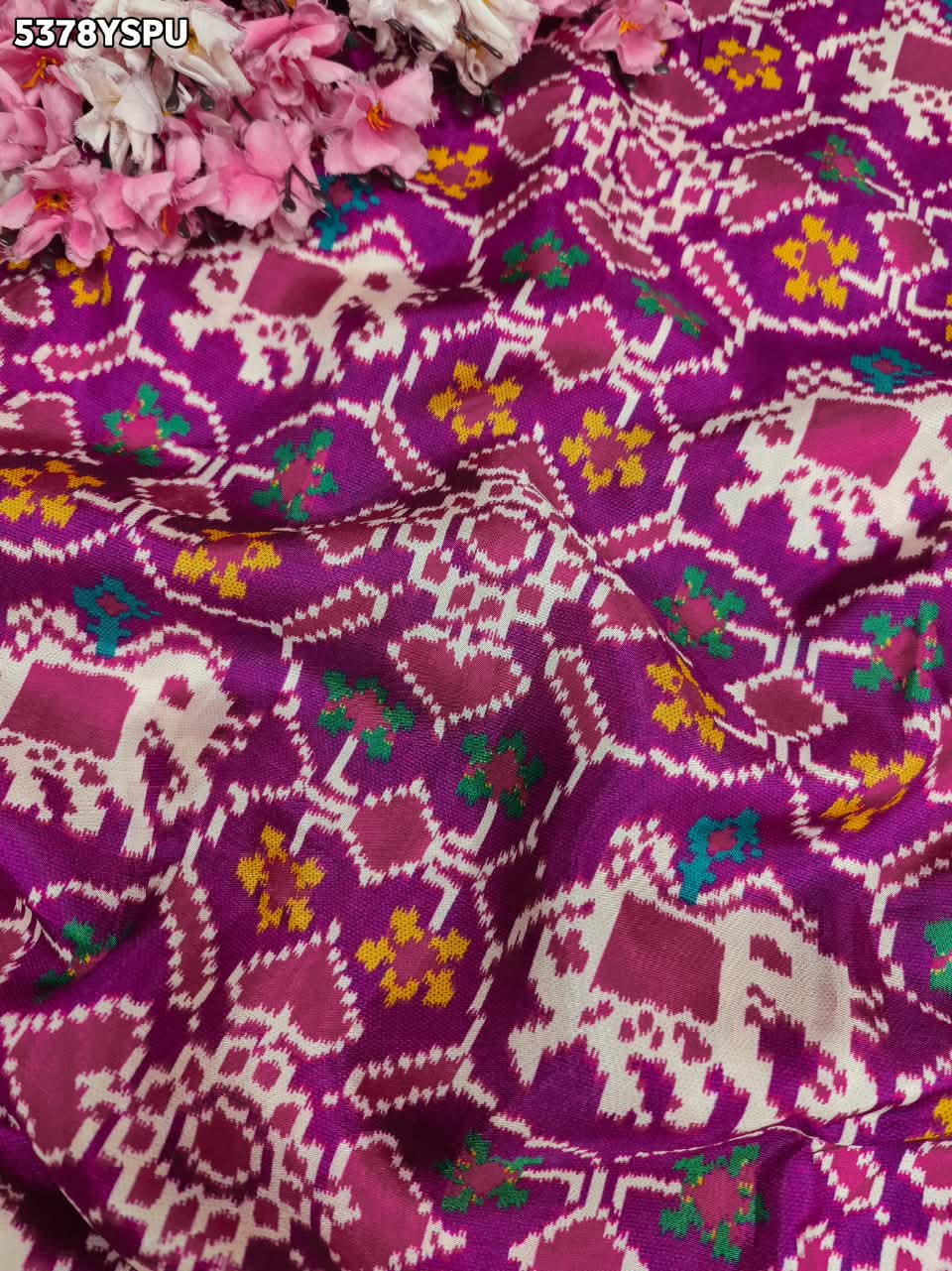 KcPc Latest Banarasi Silk Patola Design with Traditional Kalamkari Zari Weaving Saree