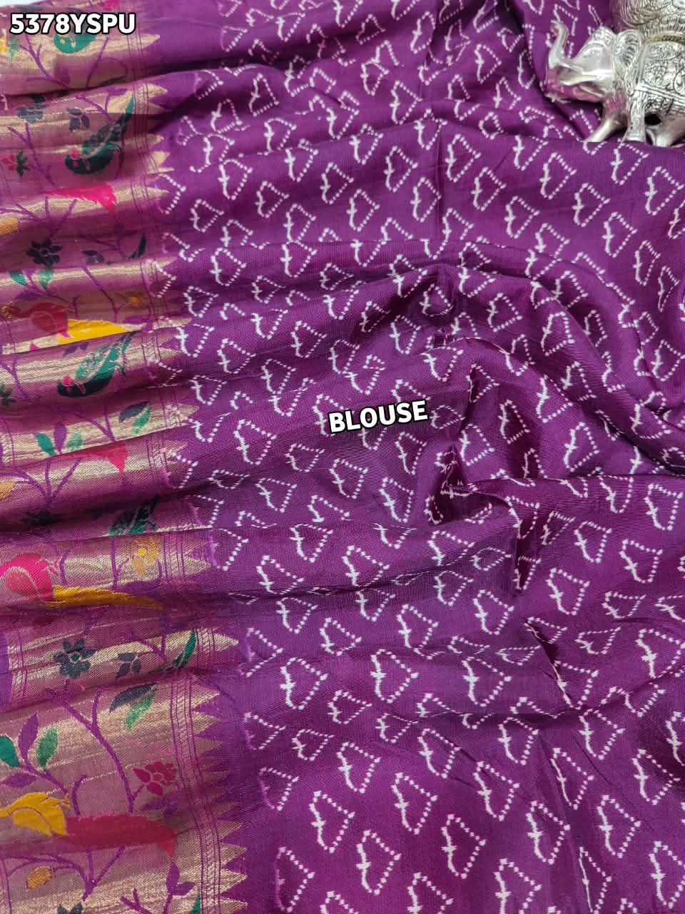 KcPc Latest Banarasi Silk Patola Design with Traditional Kalamkari Zari Weaving Saree