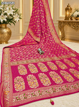 KcPc Traditional Georgette Meenakari Style Saree with Rich Zari Weaving MOHI