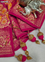 KcPc Traditional Georgette Meenakari Style Saree with Rich Zari Weaving MOHI