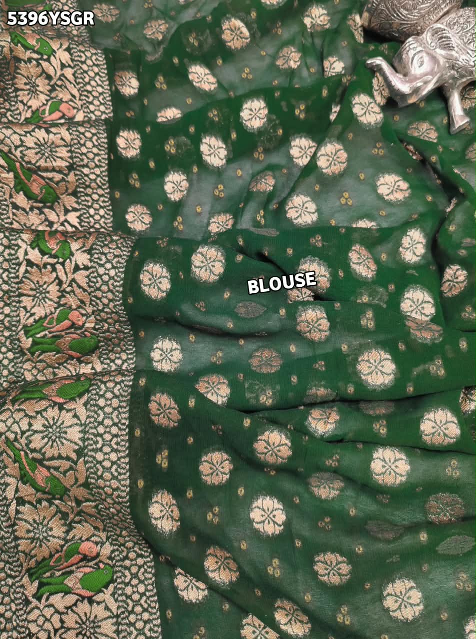 KcPc New Traditional Georgette Meenakari Style Saree with Rich Zari Weaving MOHI