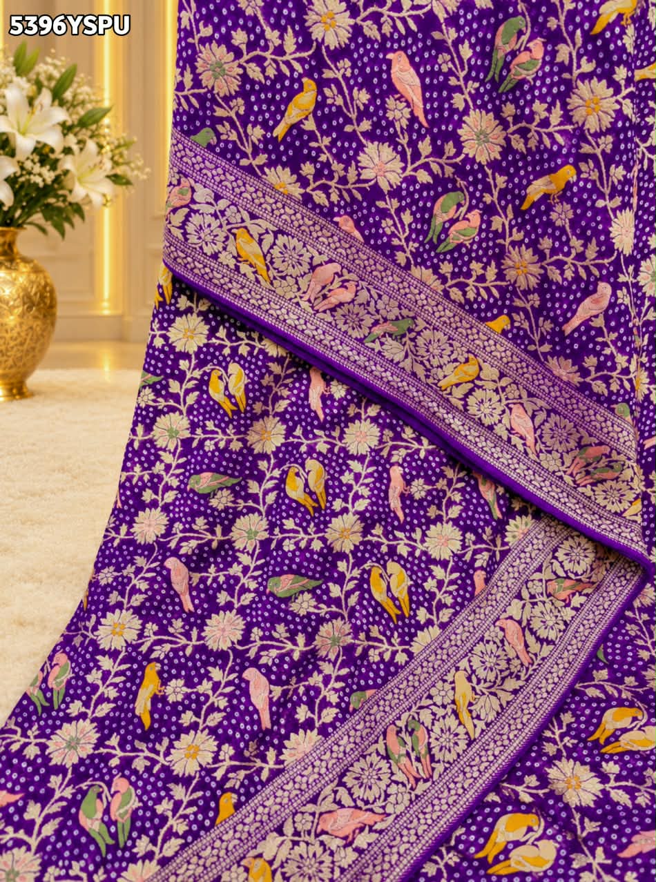KcPc Latest Traditional Georgette Meenakari Style Saree with Rich Zari Weaving MOHI