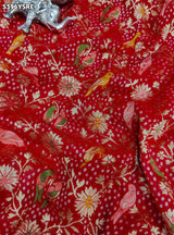 KcPc Traditional Georgette Meenakari Style Saree with Rich Zari Weaving MOHI