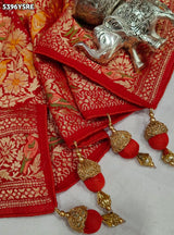 KcPc Traditional Georgette Meenakari Style Saree with Rich Zari Weaving MOHI
