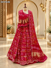 KcPc New Gaji Silk Bandhani Lehenga with Traditional Cutdana Gotapatti Work