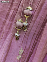 KcPc Tissue Silk Indo-Western Lehenga with Traditional Gotapatti Work