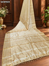 Tissue Silk Banarasi Style with Zari Weaving and Ghunghru Work Saree 1