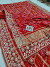 Bandhani style designs and beautiful Gota Patti work saree
