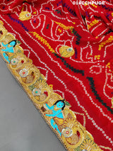KcPc New Beautifull Heavy Belbutti pure Laddu Gopal OdhnaChunri (Pure Georgette Fabric)