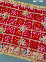 Kcpc Rajasthani Gaji Silk Ghatchola Bandhani Style Zardoji Work