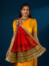 KcPc Rajasthani Semi Georgette Marwadi chunri Pila Broach stole