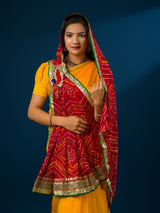 KcPc Exclusive Marwadi chunri Pila Broach Stole