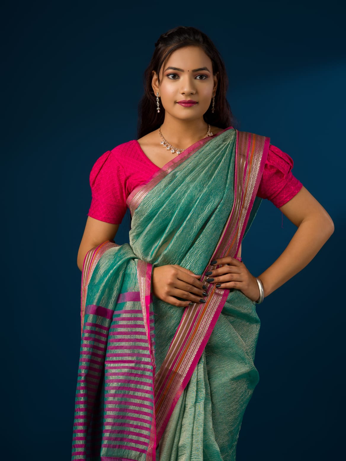 Tissue Silk Banarasi style saree