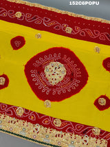 KcPc Original Marwadi Bhaat ki chunri piliya odhnaPomcha (Pure Ojariya Fabric)