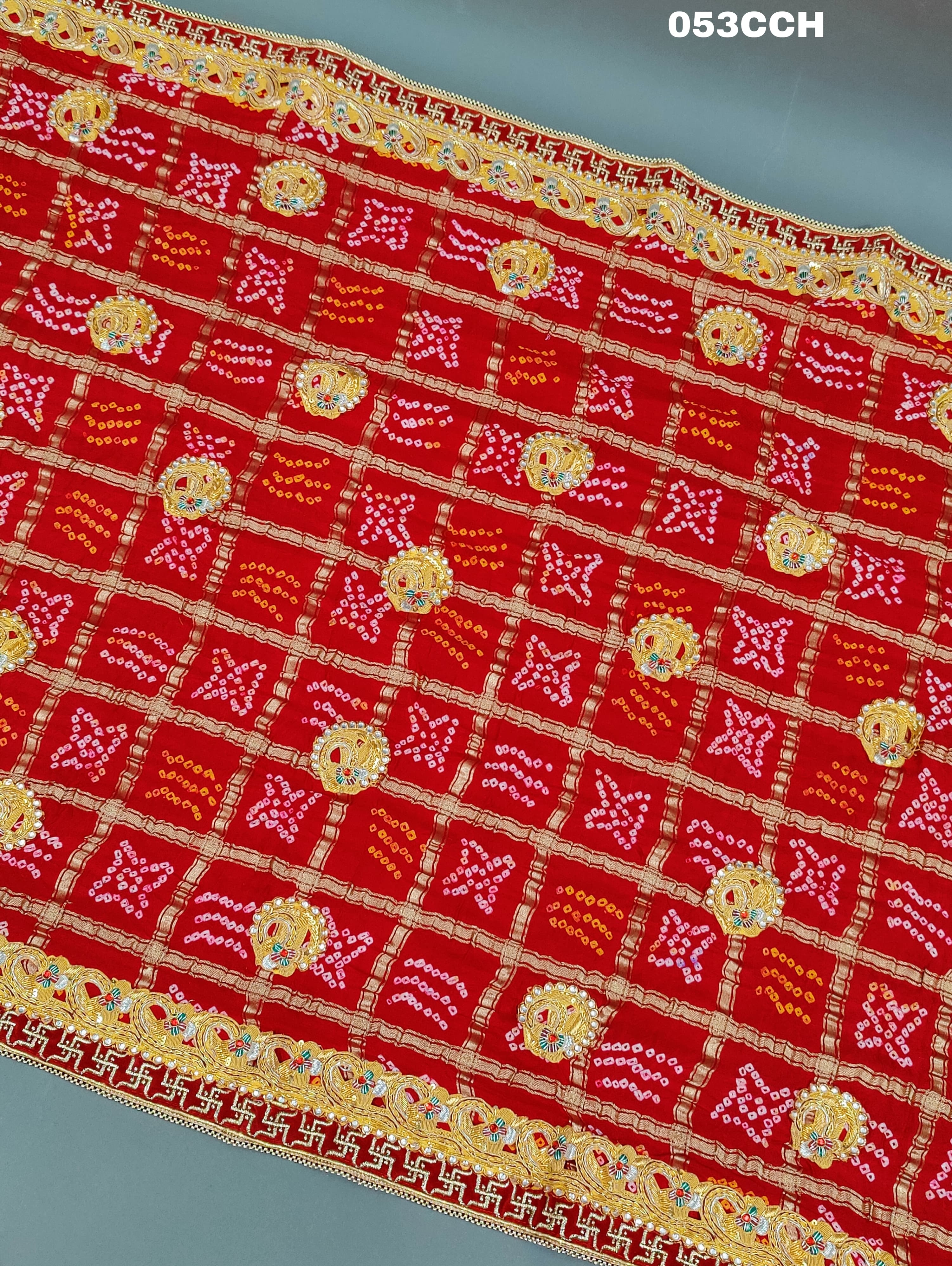 KcPc Exclusive Pure Gaji Silk Gharchola Bandhni OdhnaChunri