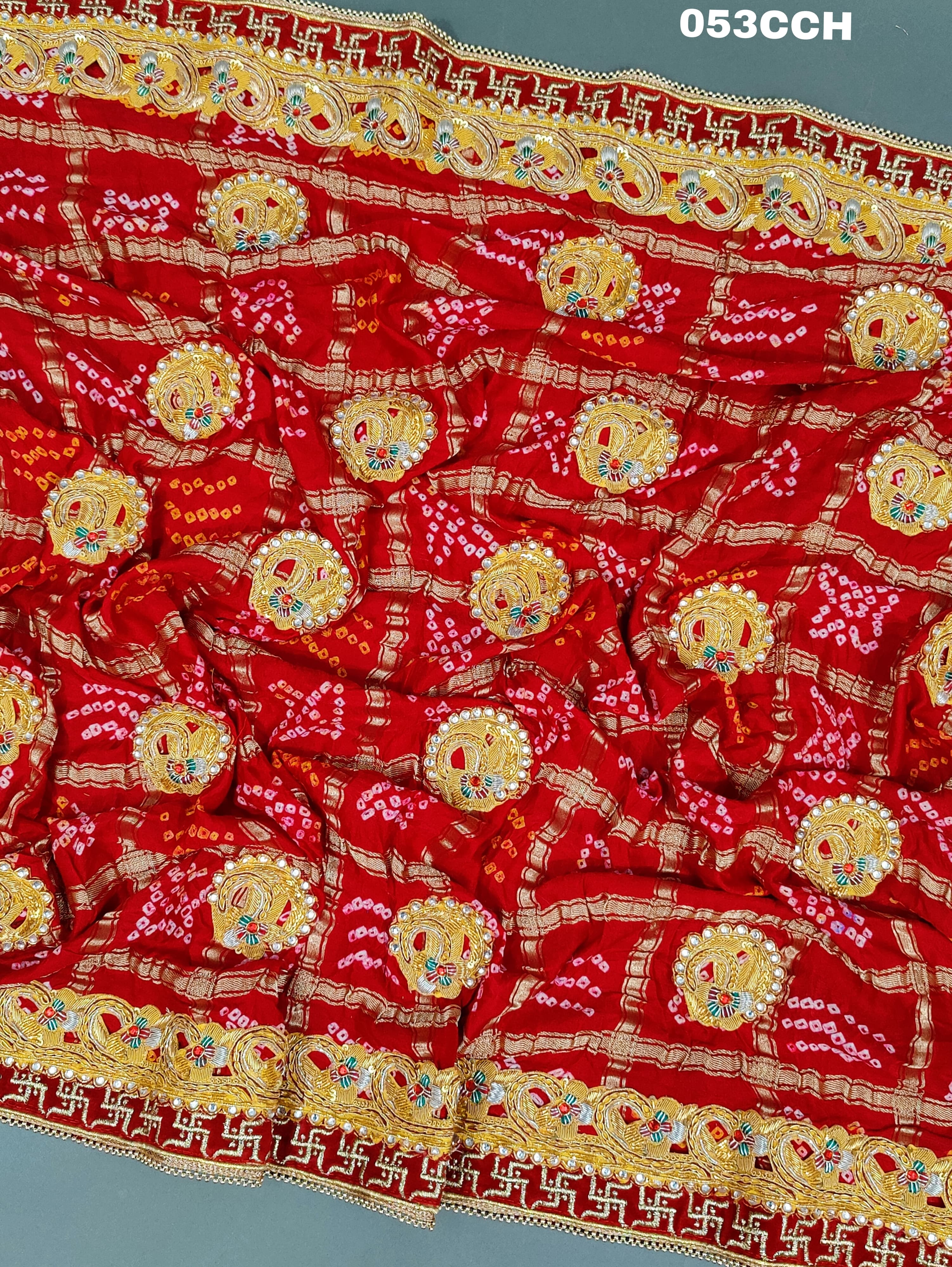 KcPc Exclusive Pure Gaji Silk Gharchola Bandhni OdhnaChunri