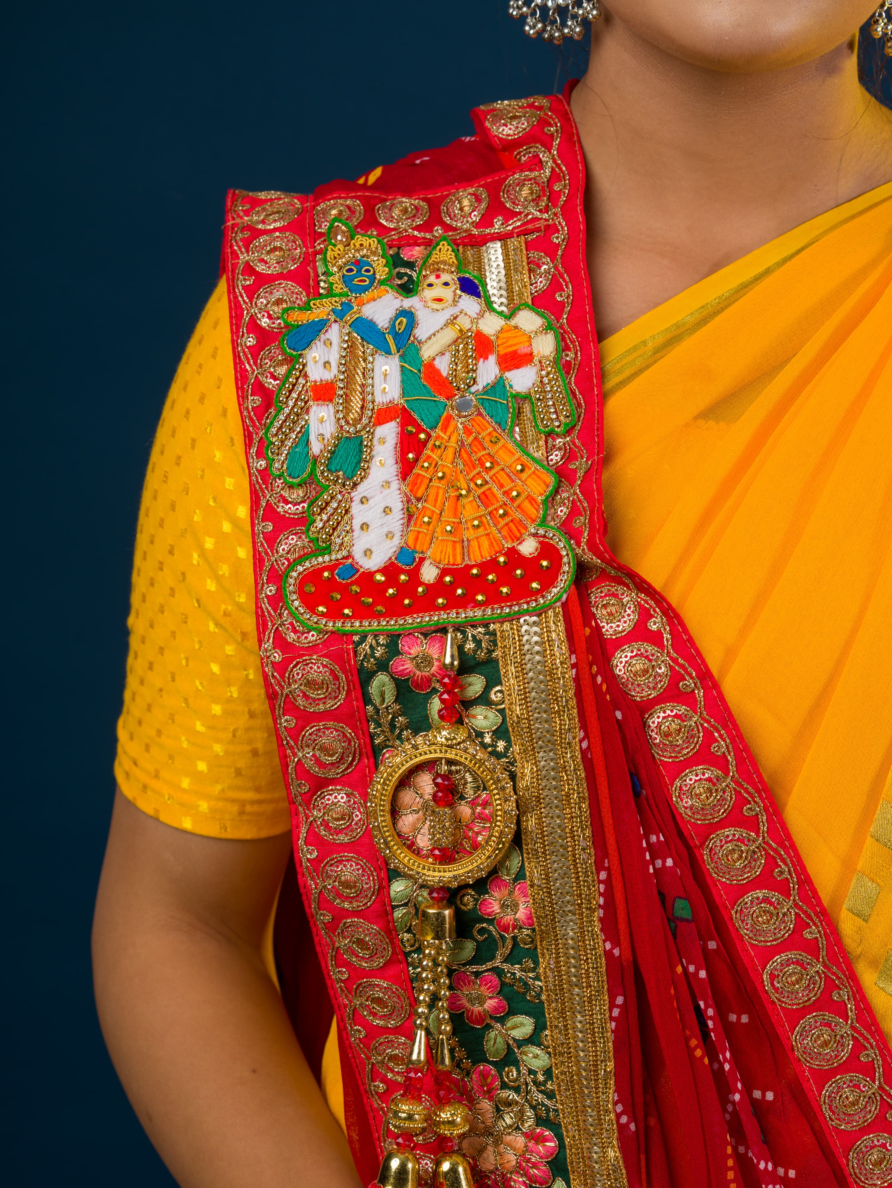 KcPc Rajasthani Marwadi Chunri Pila Stole ZHR