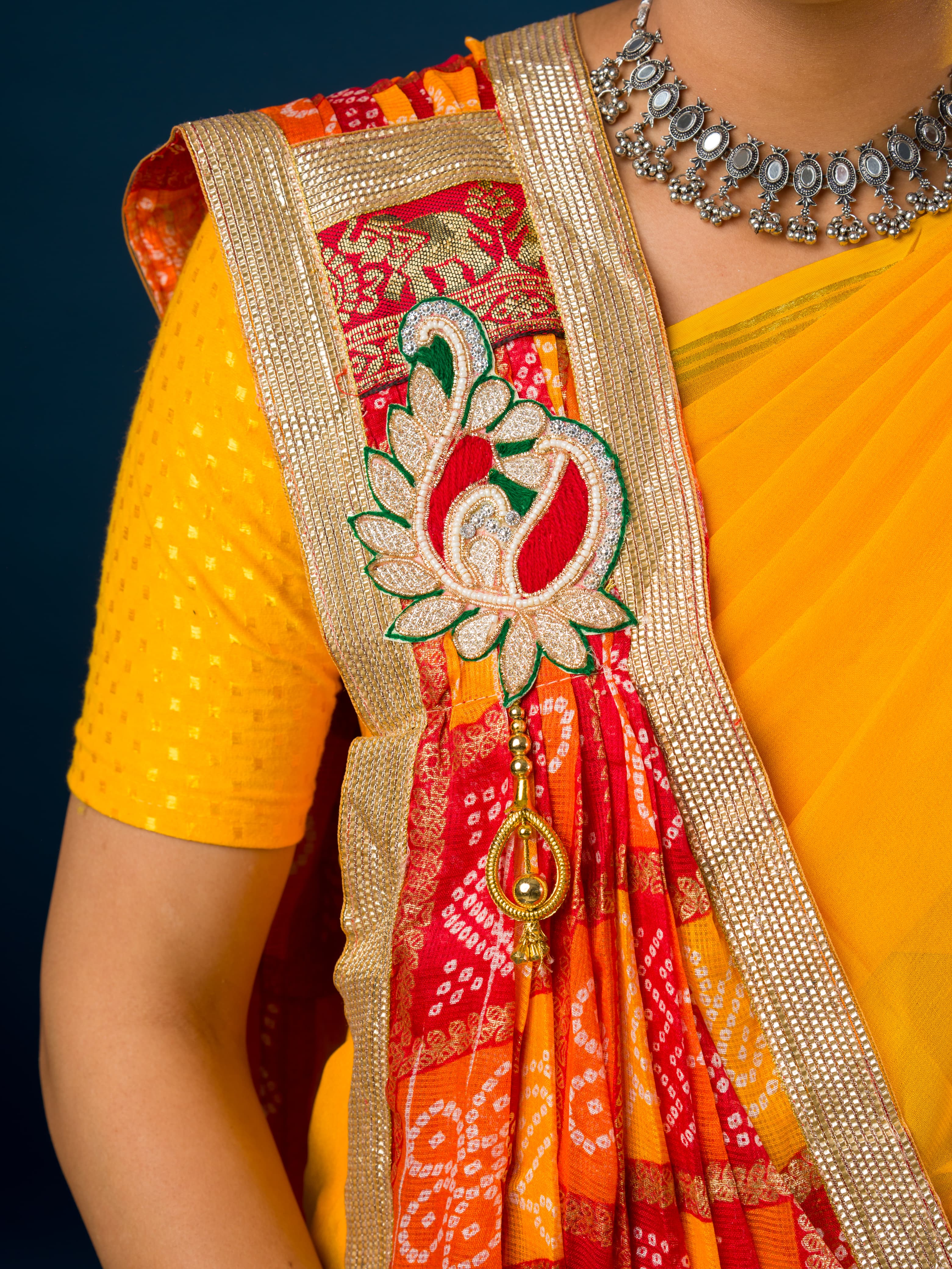 KcPc Rajasthani Bandhani kota doria Marwadi chunri Pila Broach stole RSC