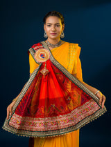 KcPc New Beautiful Georgette Heavy border workMarwadi Broach