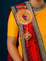 KcPc New Beautiful Georgette Heavy border workMarwadi Broach