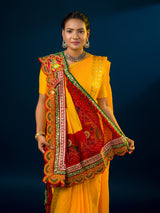 KcPc New Special Georgette Cutworkborder workMarwadi Broach